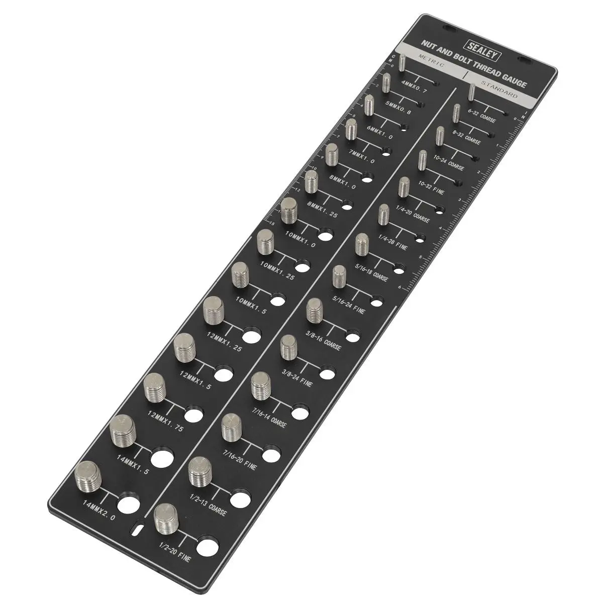 Sealey Metric/Imperial Nut & Bolt Thread Checker - Image 2