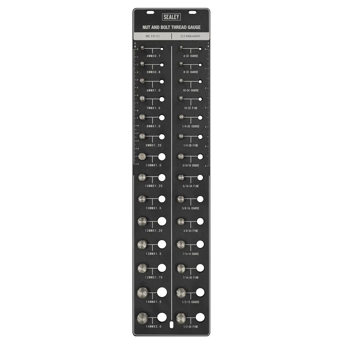 Sealey Metric/Imperial Nut & Bolt Thread Checker - Image 3