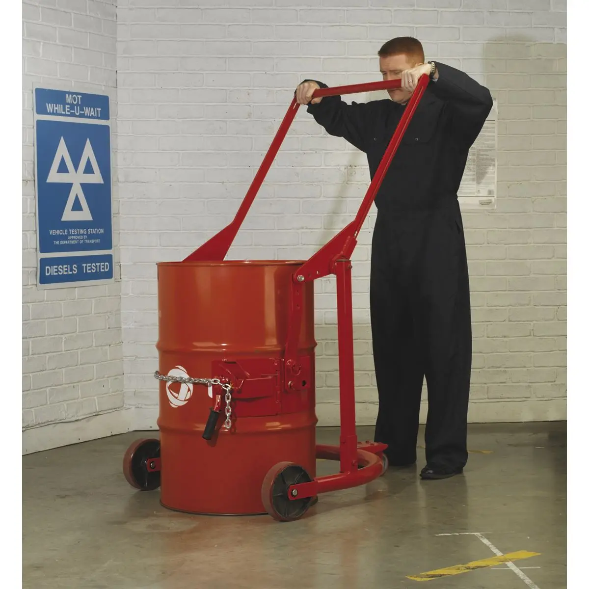 Sealey Mobile Drum Handler 205L - Image 3