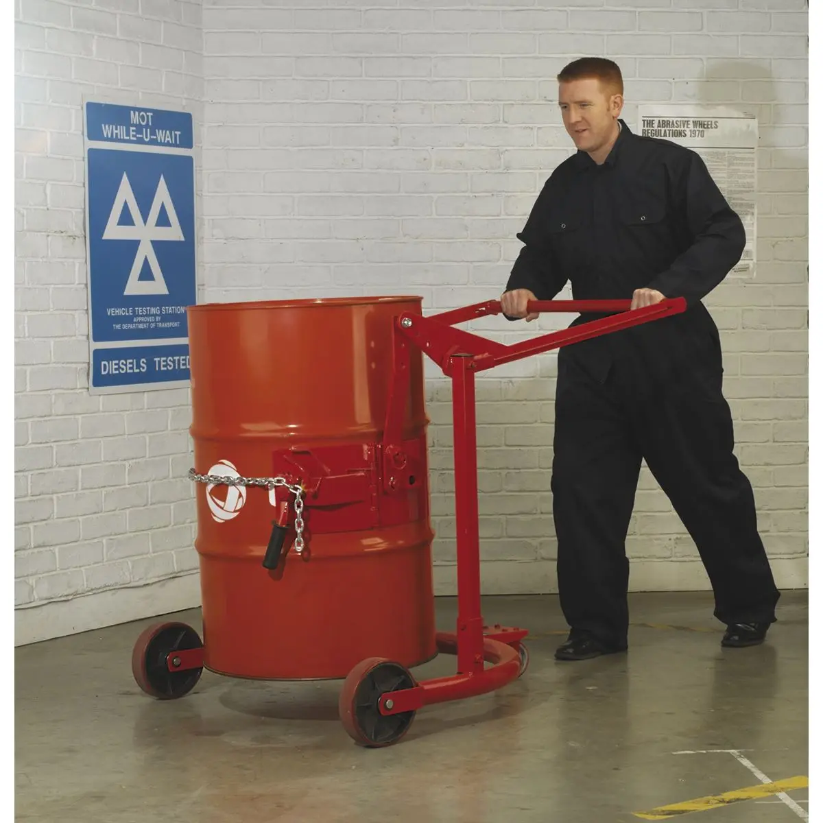 Sealey Mobile Drum Handler 205L - Image 4