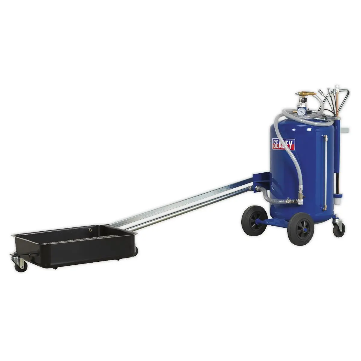 Sealey Mobile Oil Drainer with Probes 80L Cantilever Air Discharge - Image 4
