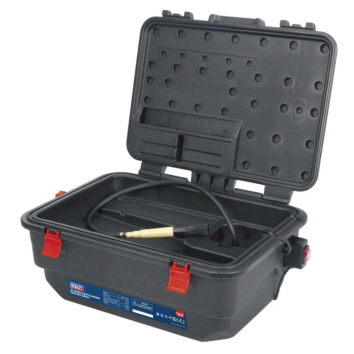 Sealey Mobile Parts Cleaning Tank with Brush - Image 3