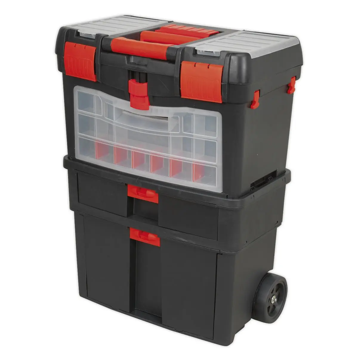 Sealey Mobile Toolbox with Tote Tray & Removable Assortment Box - Image 7