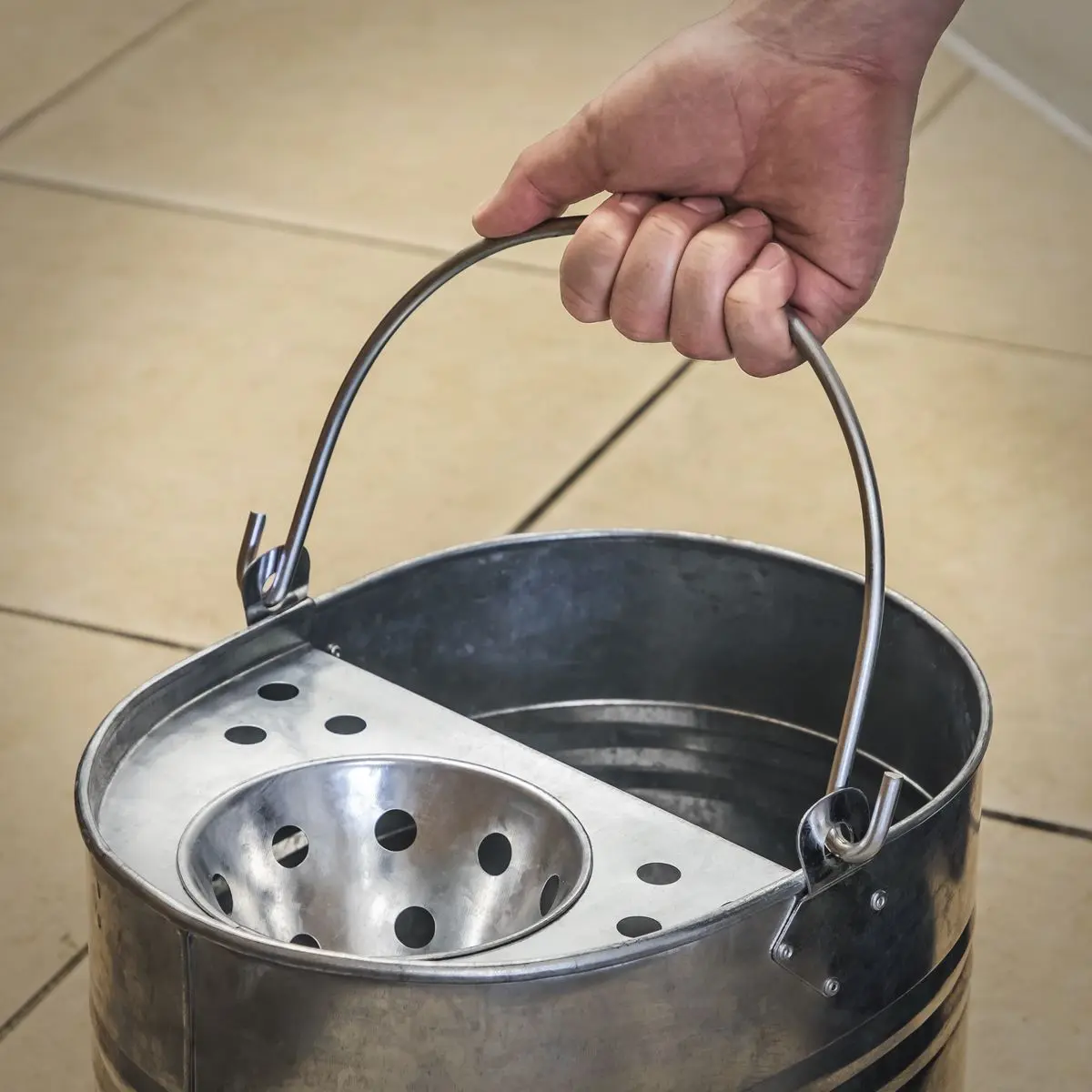 Sealey Mop Bucket 13L - Galvanized - Image 6