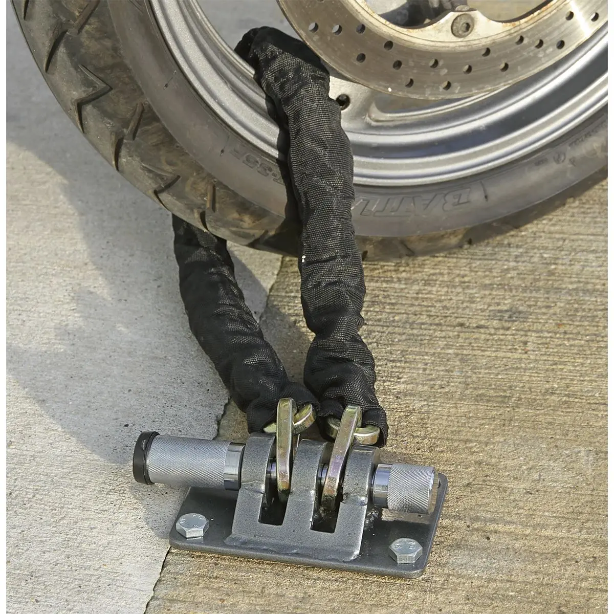 Sealey Motorcycle Locking Ground Anchor - 4 Security Bolts - Image 2
