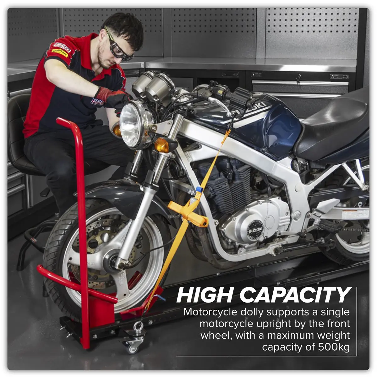 Sealey Motorcycle Upright Clamp Type Dolly - Image 3