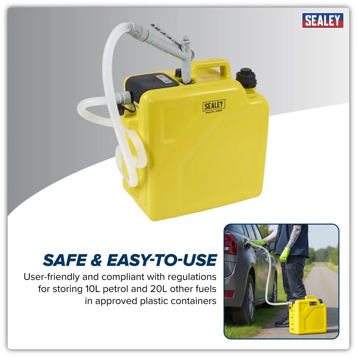 Sealey Multi-Powered Portable Fuelling Station 20L - Image 15