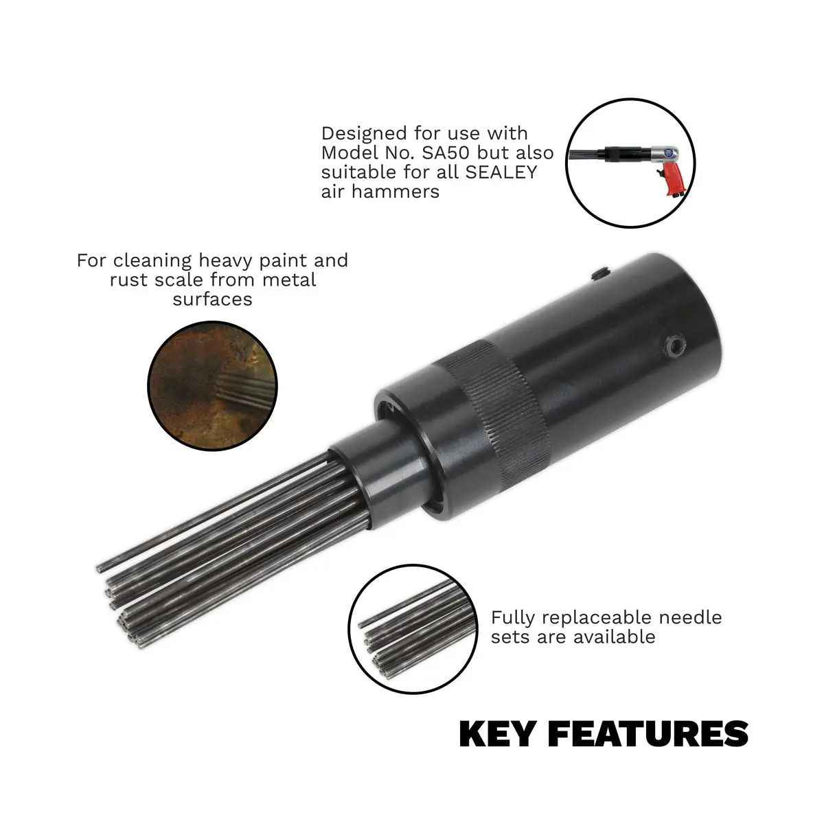 Sealey Needle Scaler Adaptor - Image 2