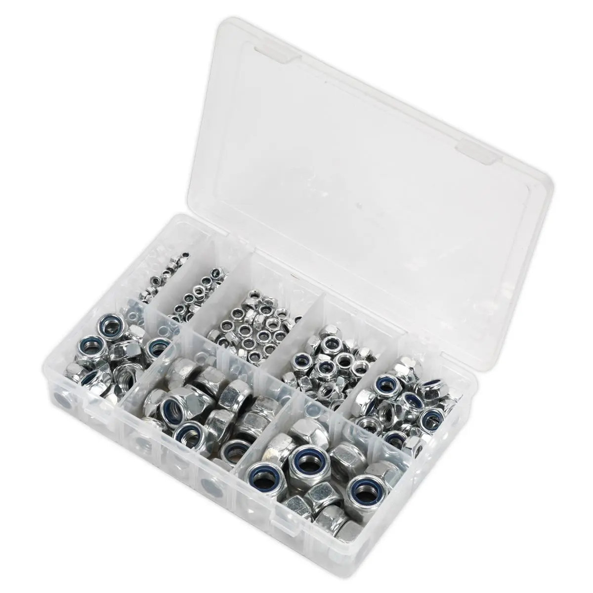 Sealey Nylon Locknut Assortment 255pc M4-M16 - Image 5