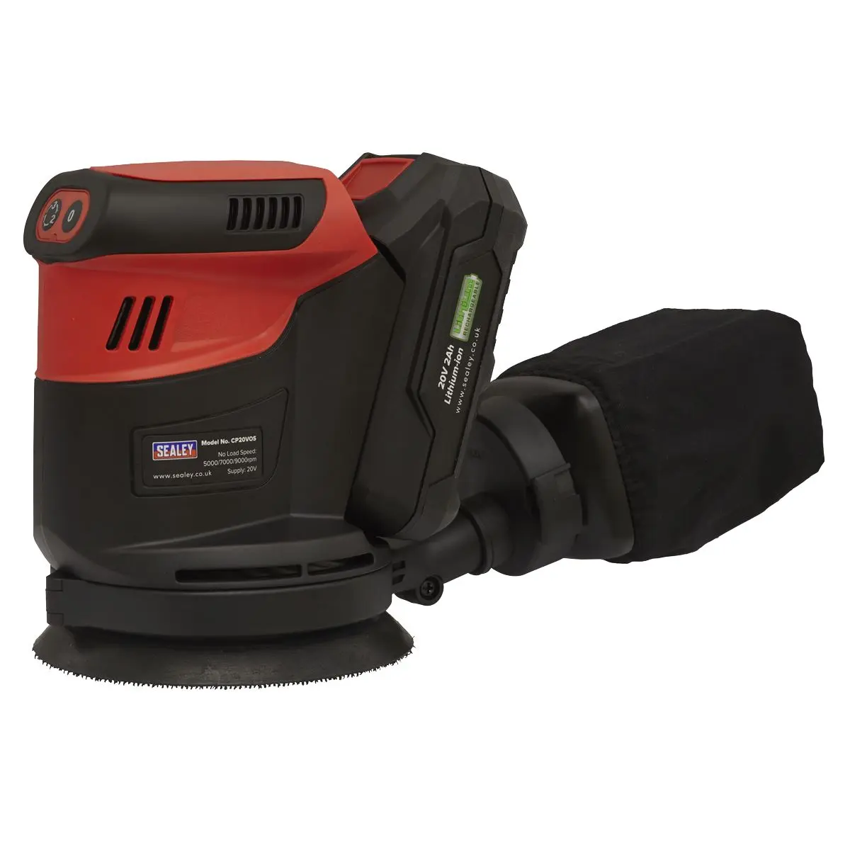 Sealey Orbital Palm Sander 20V SV20 Series Ø125mm - Body Only - Image 6