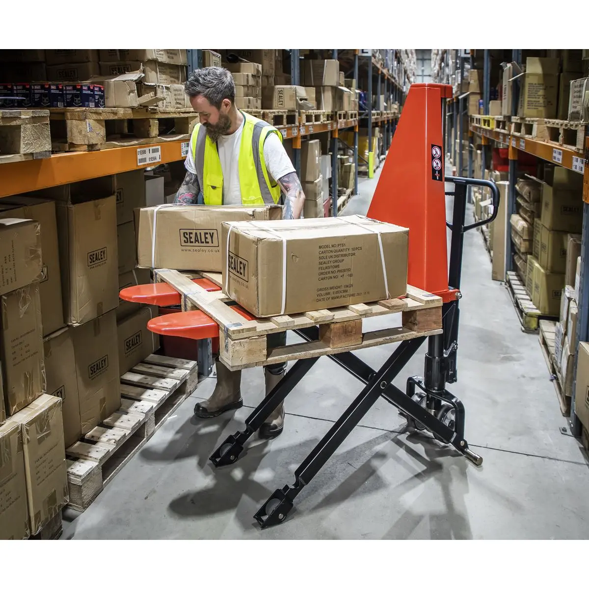 Sealey High Lift Pallet Truck - 1000kg Capacity 1170 x 540mm - Image 6