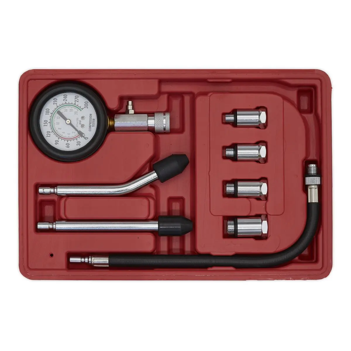 Sealey Petrol Engine Compression Test Kit 8 Piece - Image 4