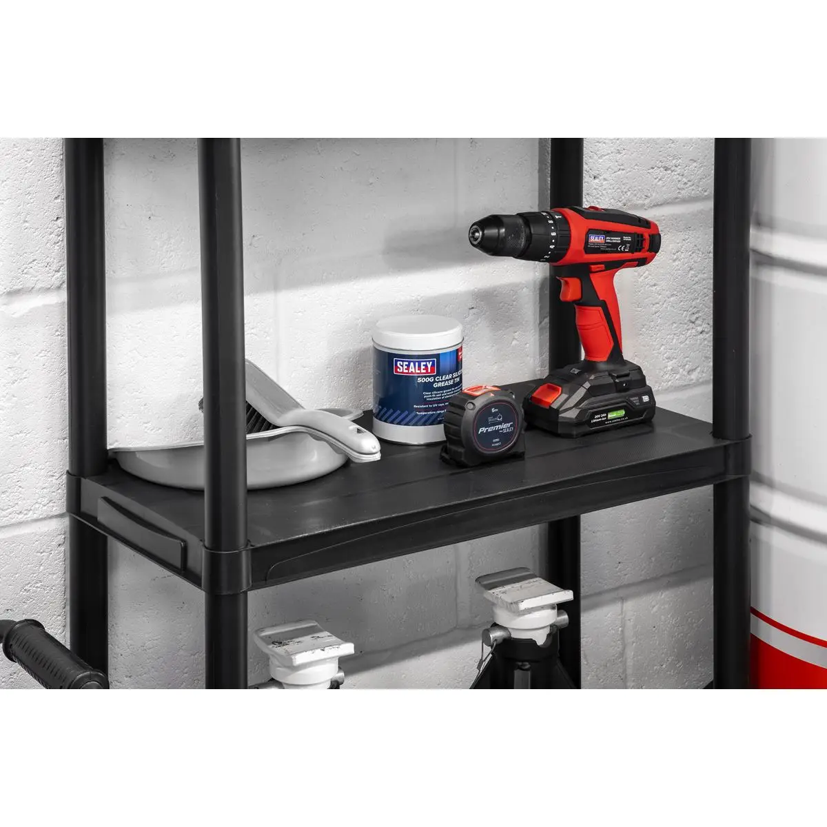 Sealey Plastic Racking Unit with 3 Shelves 25kg Capacity Per Level - Image 7