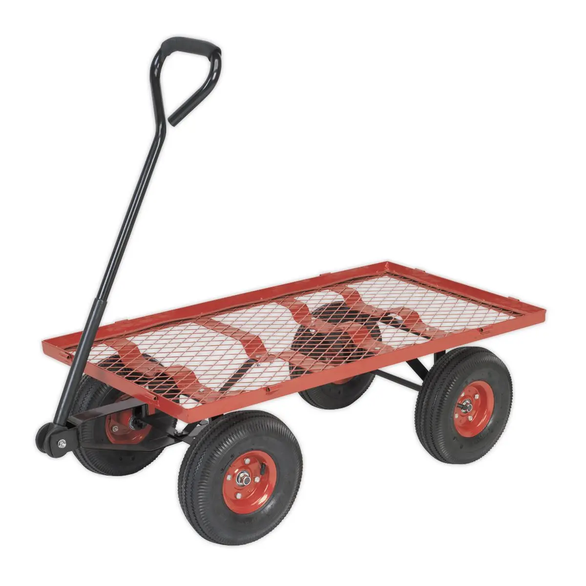 Sealey Platform Truck with Removable Sides Pneumatic Tyres 200kg Capacity - Image 6
