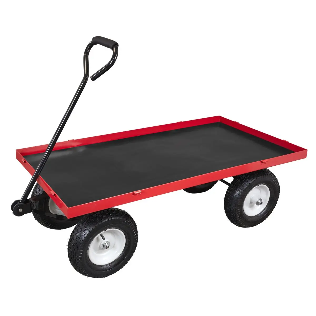 Sealey Platform Truck with Sides Pneumatic Tyres 450kg Capacity - Image 6