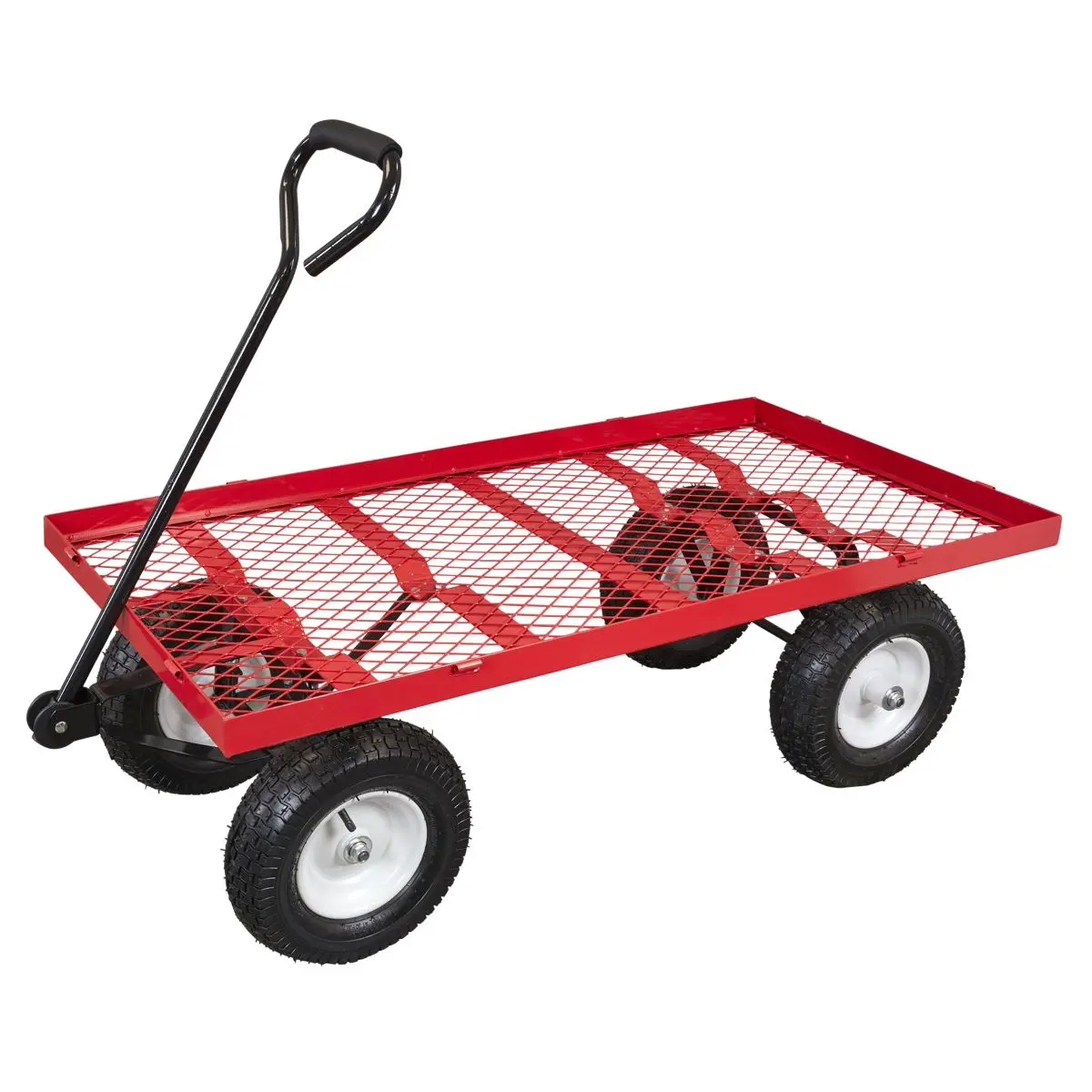 Sealey Platform Truck with Sides Pneumatic Tyres 450kg Capacity - Image 7