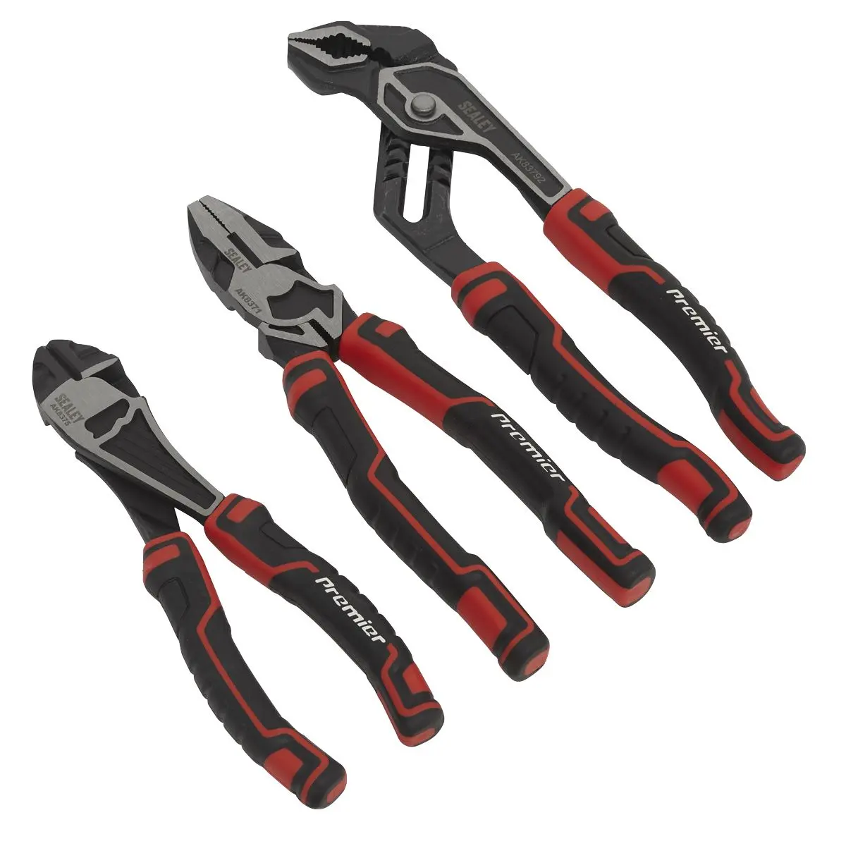 Sealey Pliers Set High Leverage 3 Piece Premier Finely Ground Polished Heads - Image 2
