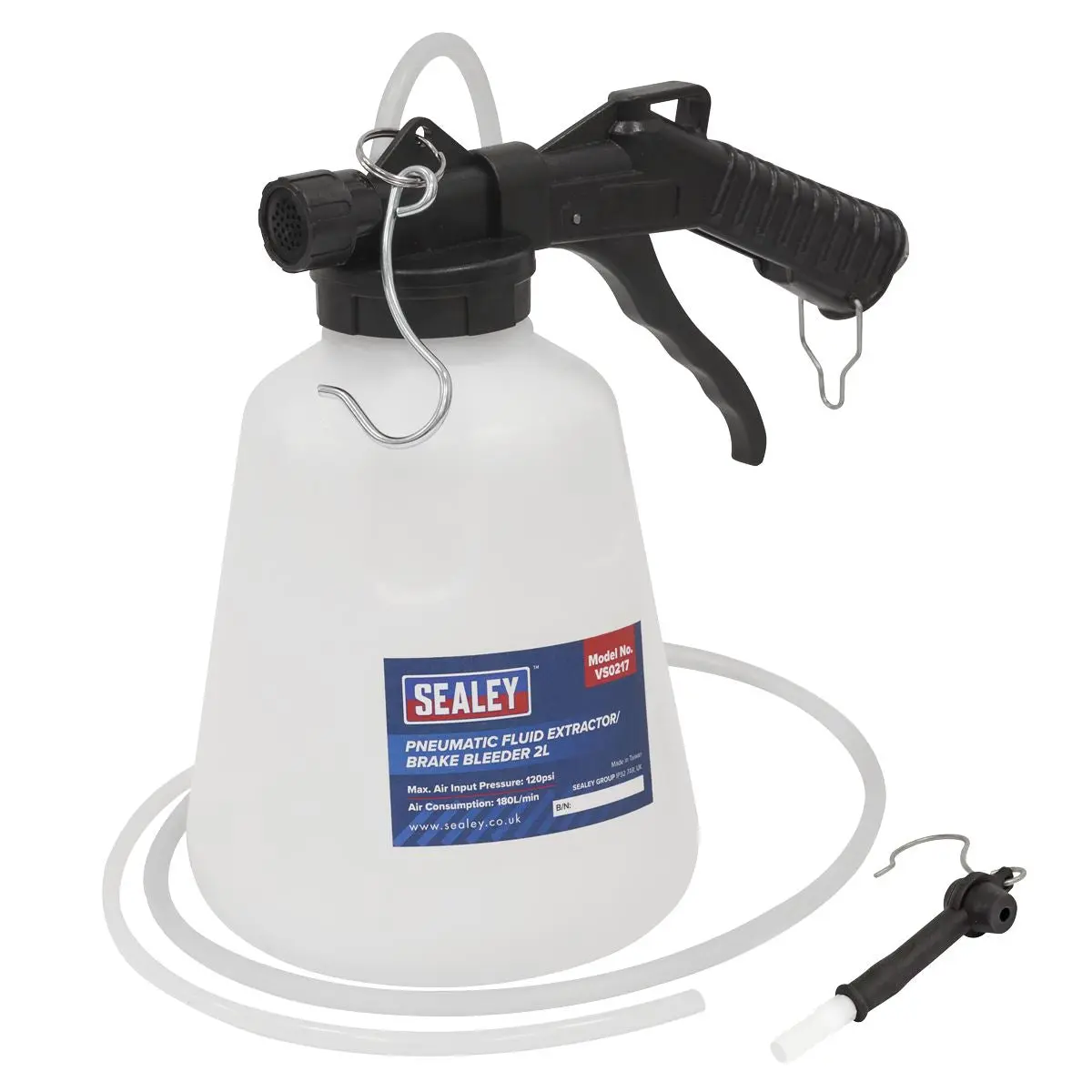 Sealey Pneumatic Fluid Extractor/Brake Bleeder 2L