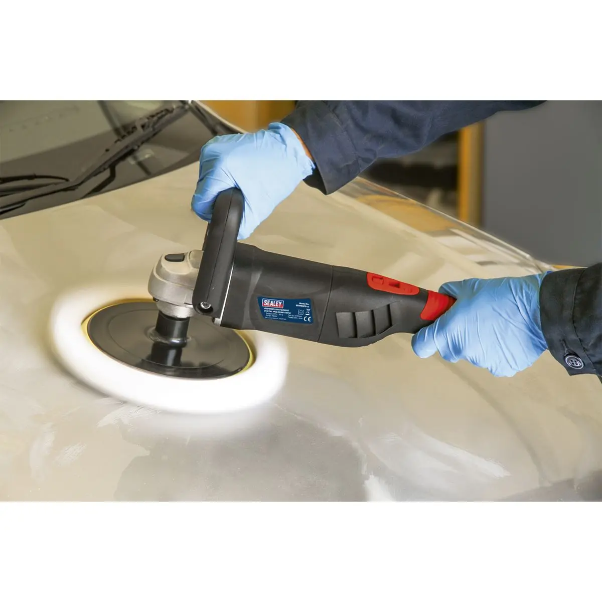 Sealey Polisher Digital Ø180mm 1100W/230V Lightweight - Image 6