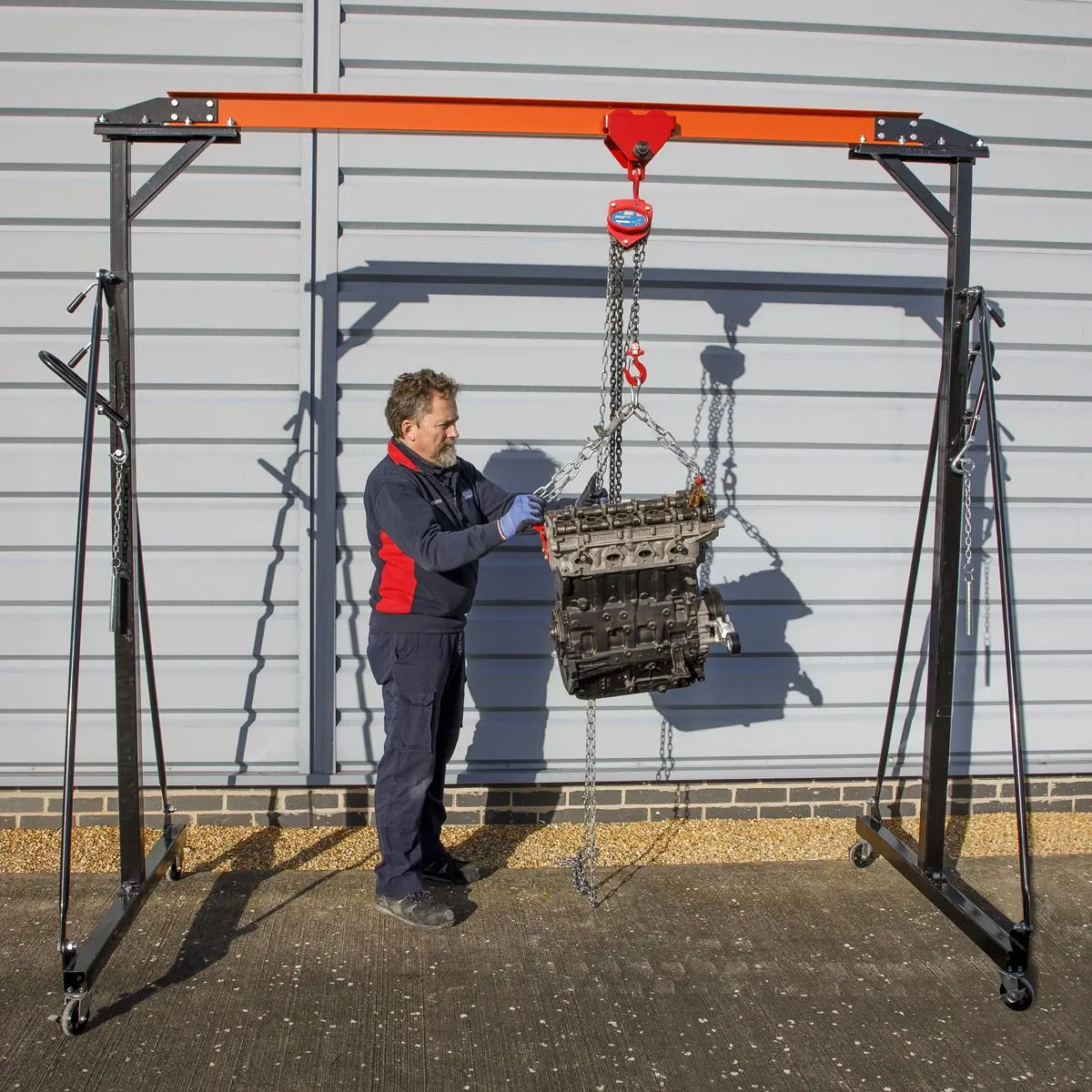 Sealey Portable Lifting Adjustable Gantry Crane 0.5 Tonne - Image 8