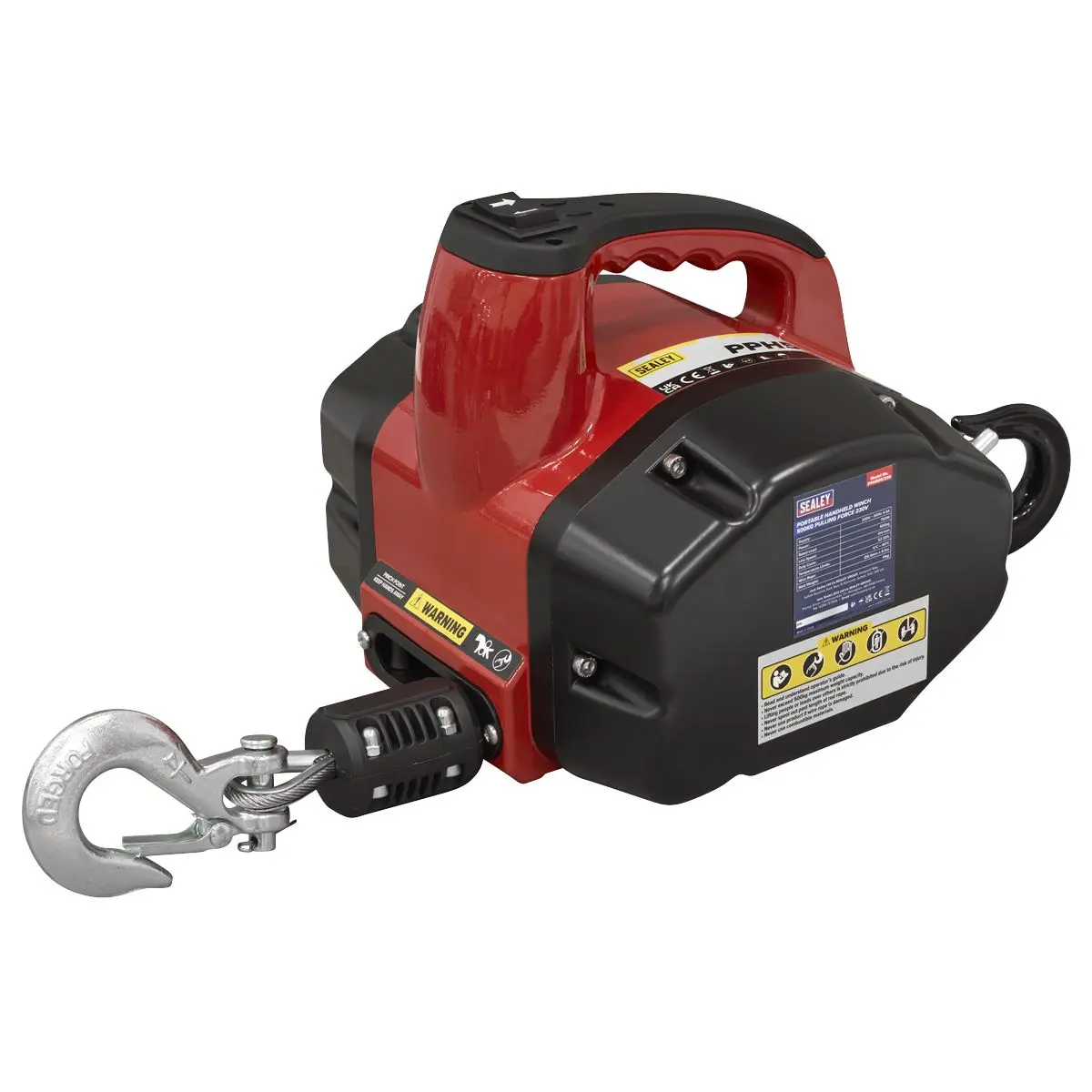 Sealey Portable Handheld Winch 500kg Pulling Force 230V