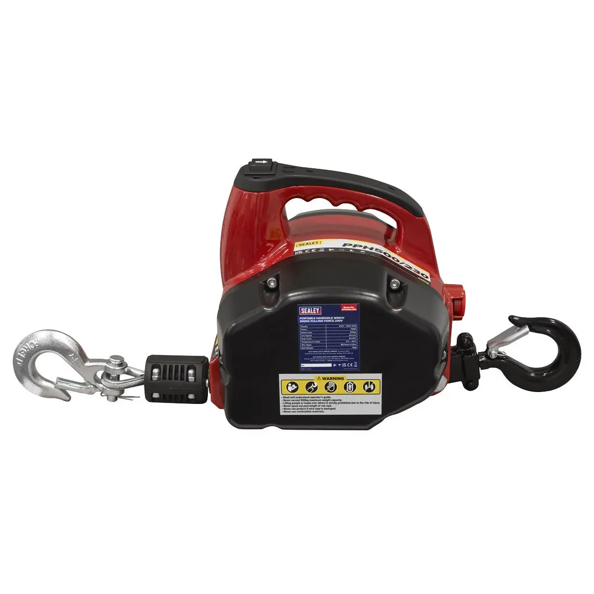Sealey Portable Handheld Winch 500kg Pulling Force 230V - Image 3