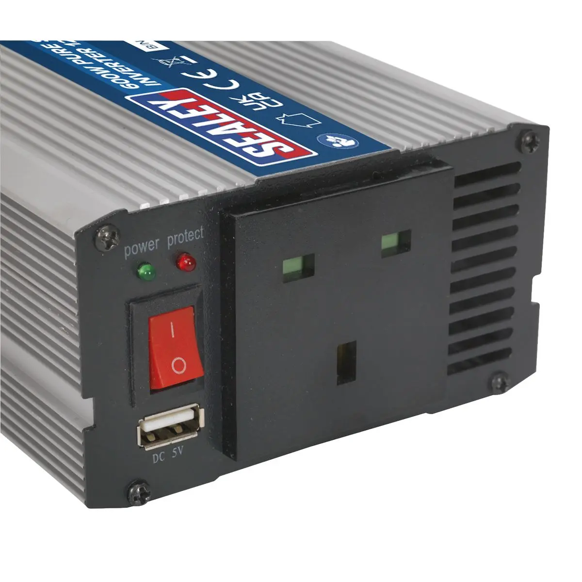 Sealey Pure Sine Wave Power Inverter 600W 12V - Image 2