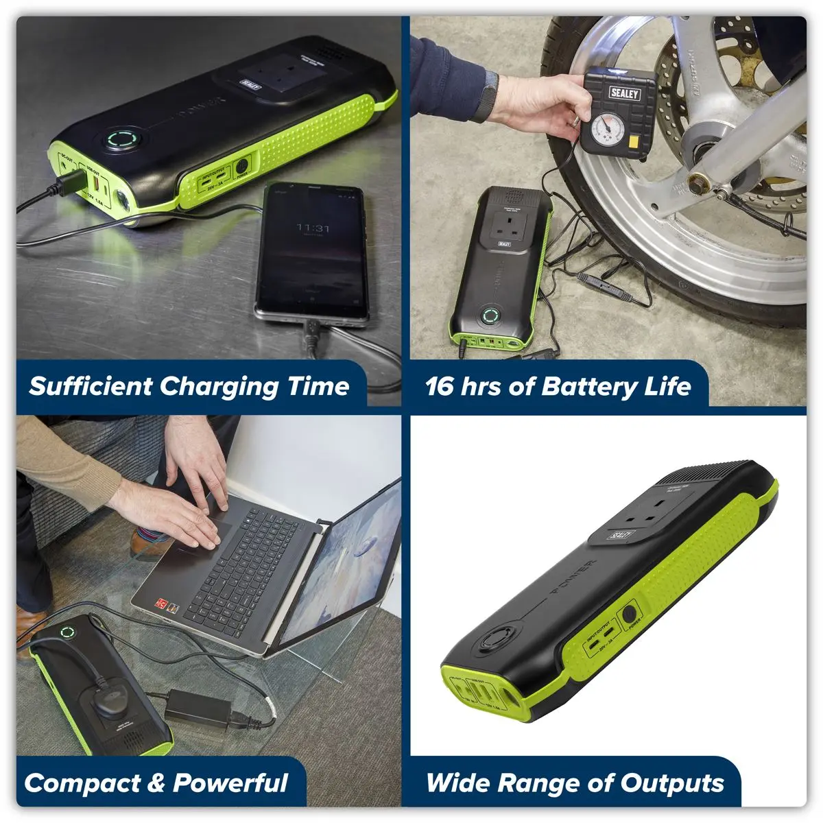 Sealey Power Pack 160W AC 115Wh Capacity - Lithium - Image 4