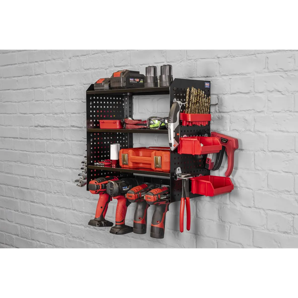 Sealey Power Tool Storage Rack with Shelves - Image 5