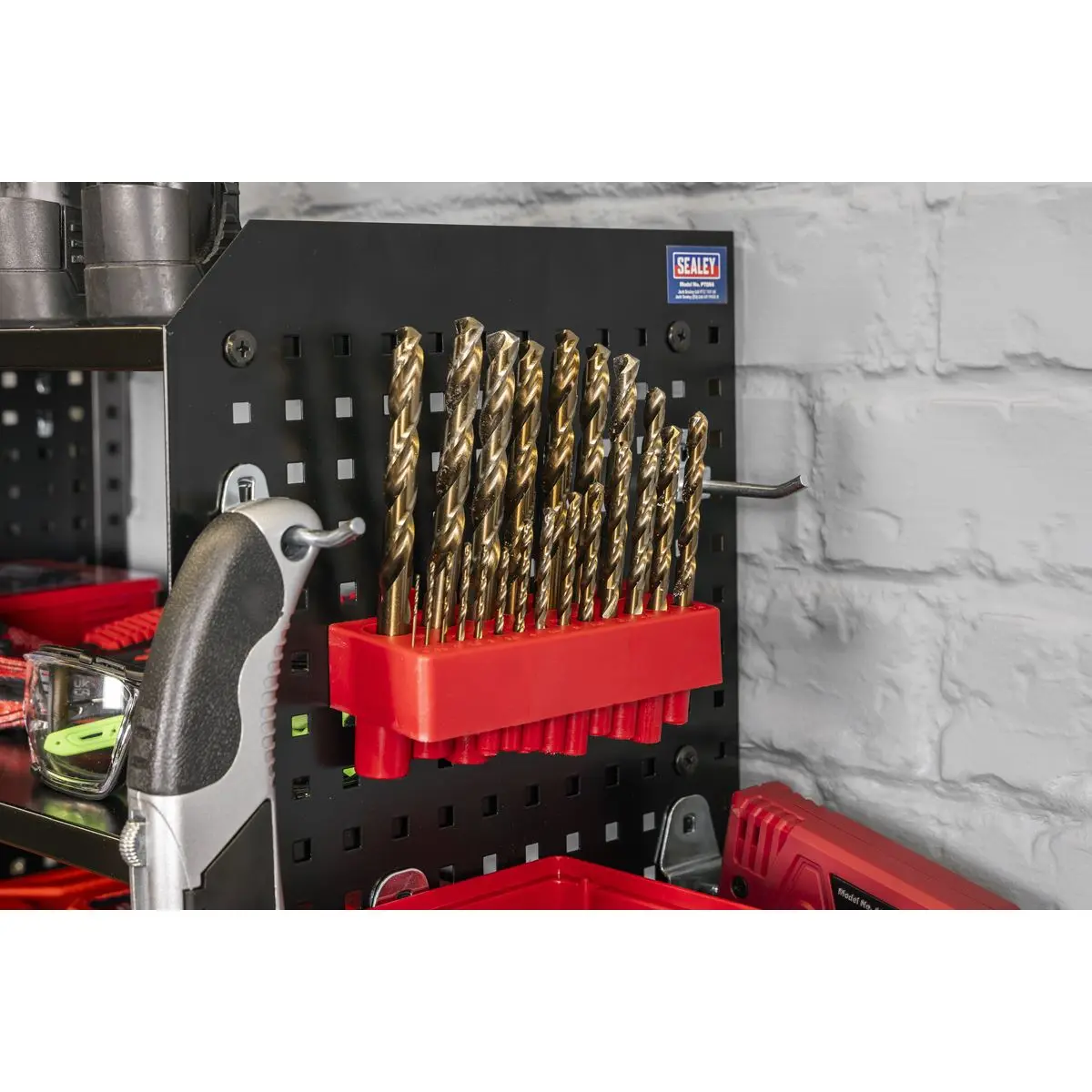Sealey Power Tool Storage Rack with Shelves - Image 8