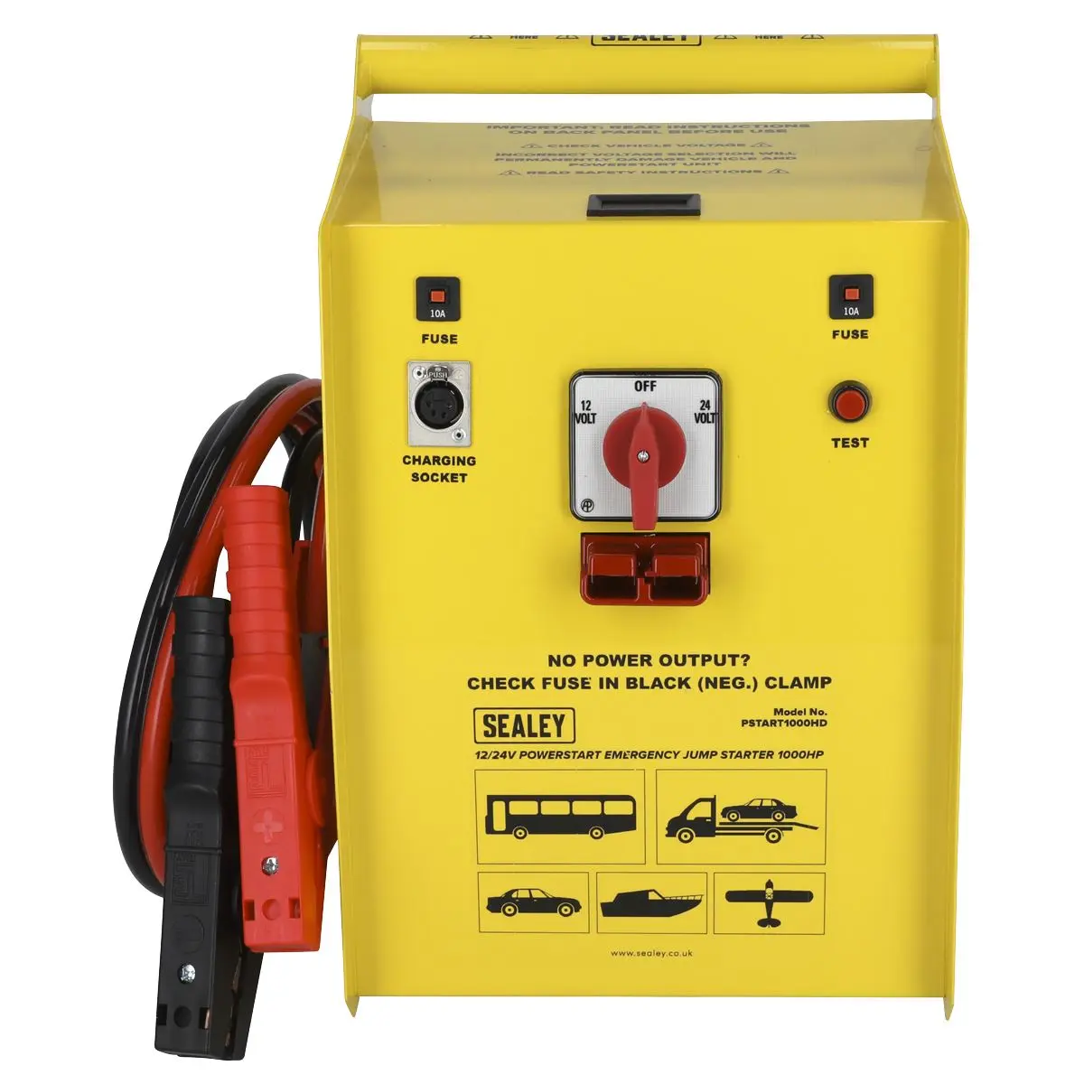 Sealey PowerStart Emergency Heavy-Duty Jump Starter 1000hp Start 12/24V - Image 6