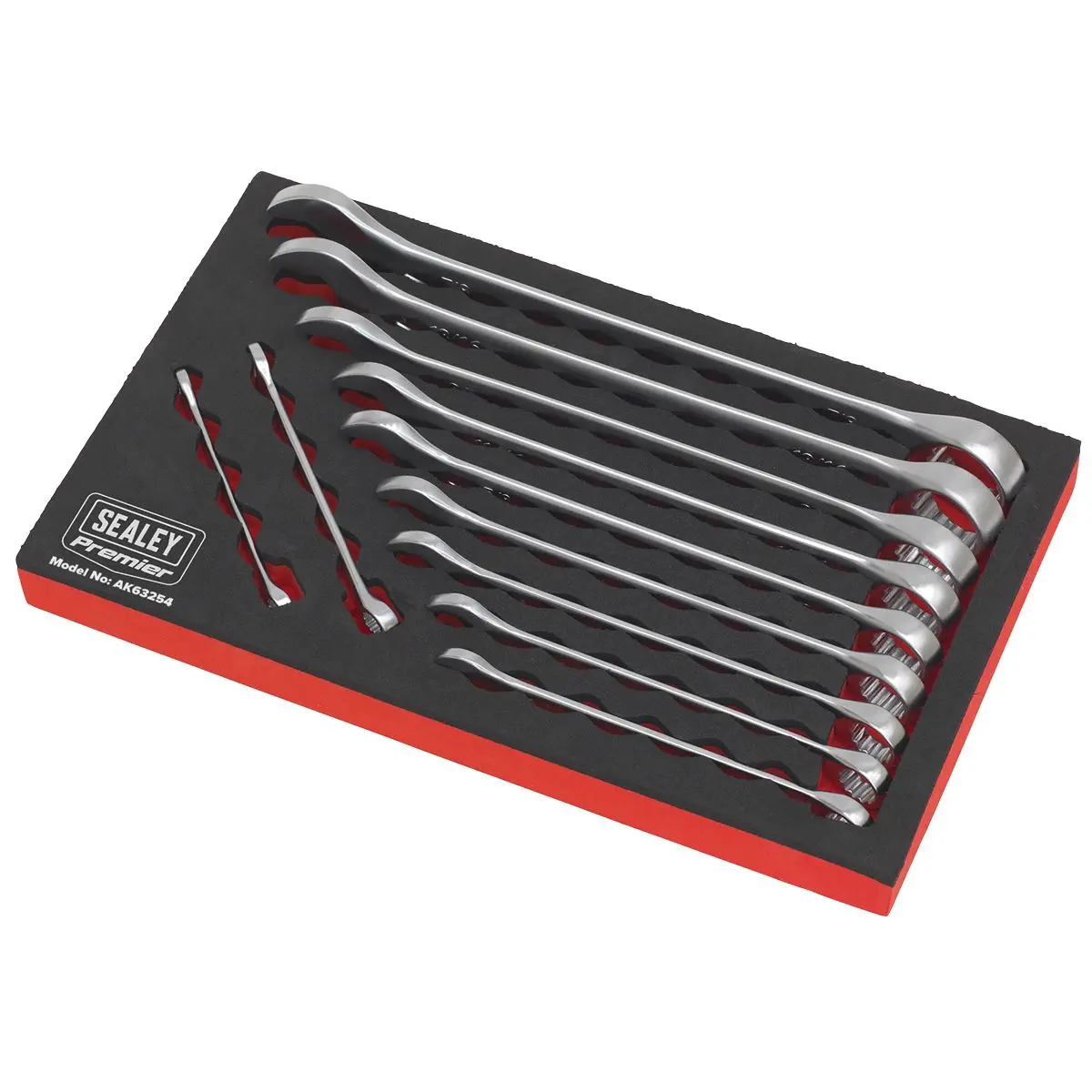 Sealey Premier 11 Piece Cold Stamped Combination Spanner Set Imperial 1/4"-7/8 - Image 4