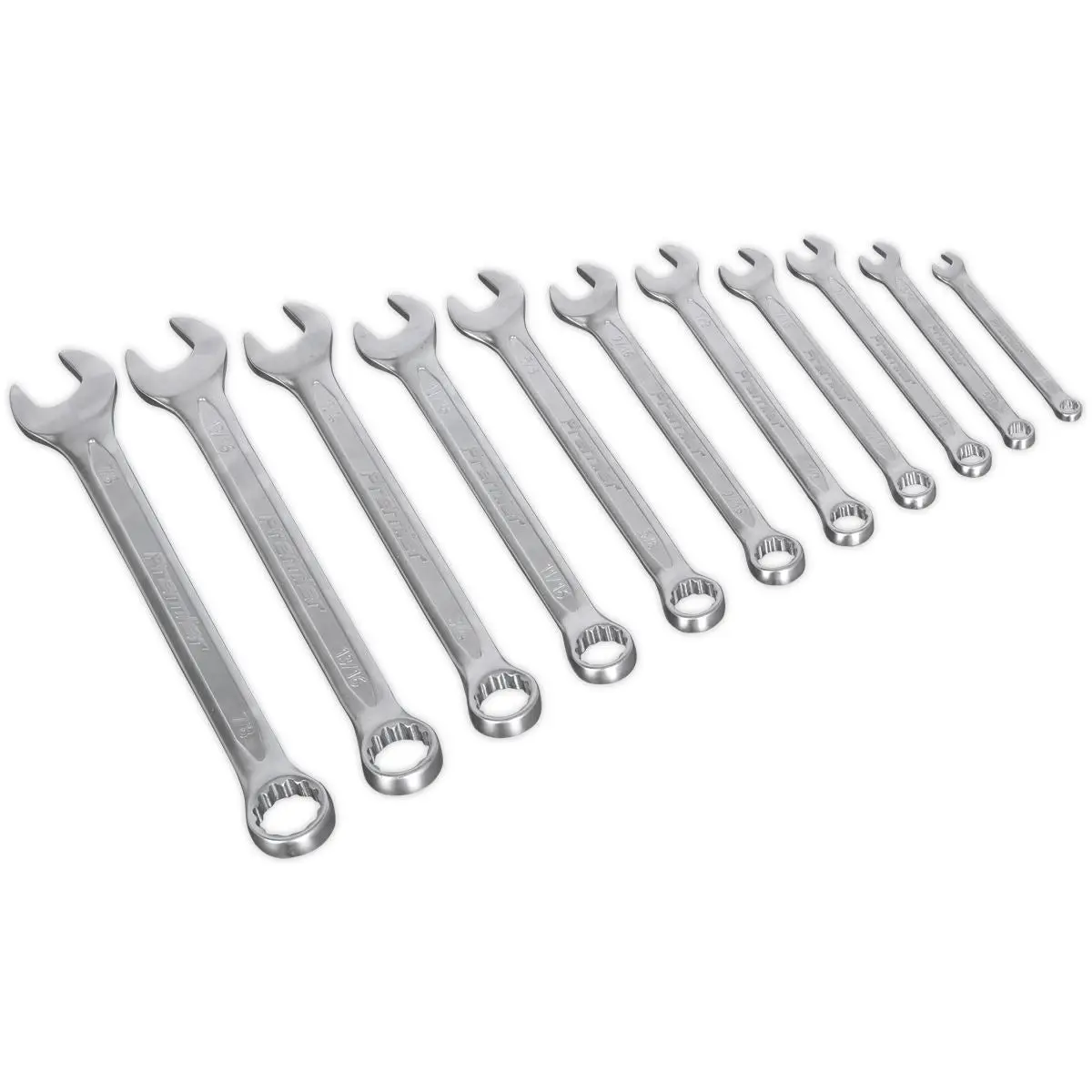 Sealey Premier 11 Piece Cold Stamped Combination Spanner Set Imperial 1/4"-7/8 - Image 7