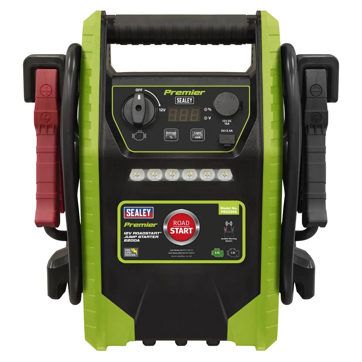 Sealey Premier 12V RoadStart® Jump Starter 2200 Peak Amps - Image 4