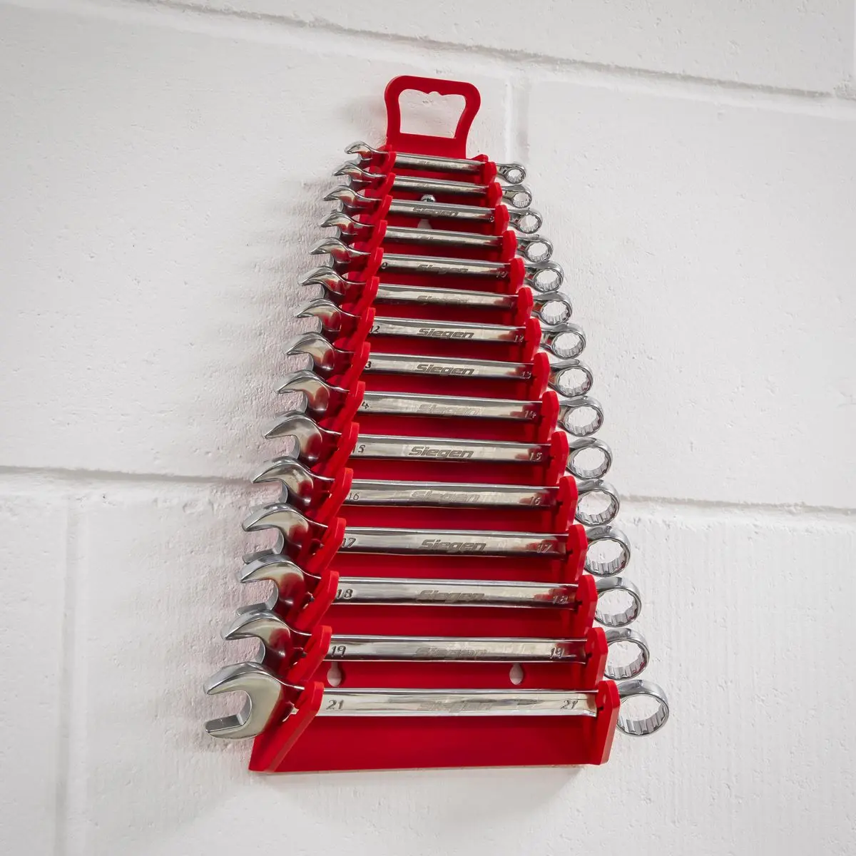 Sealey Premier 15 Capacity Reverse Spanner Rack Non Marking Wall Mounted Storage - Image 8
