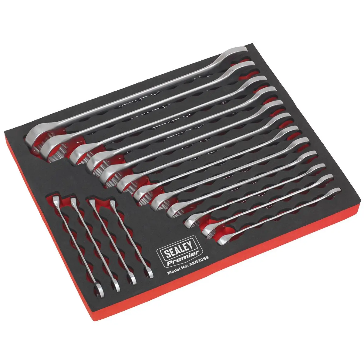 Sealey Premier 16 Piece Cold Stamped Combination Spanner Set Metric 6-22mm