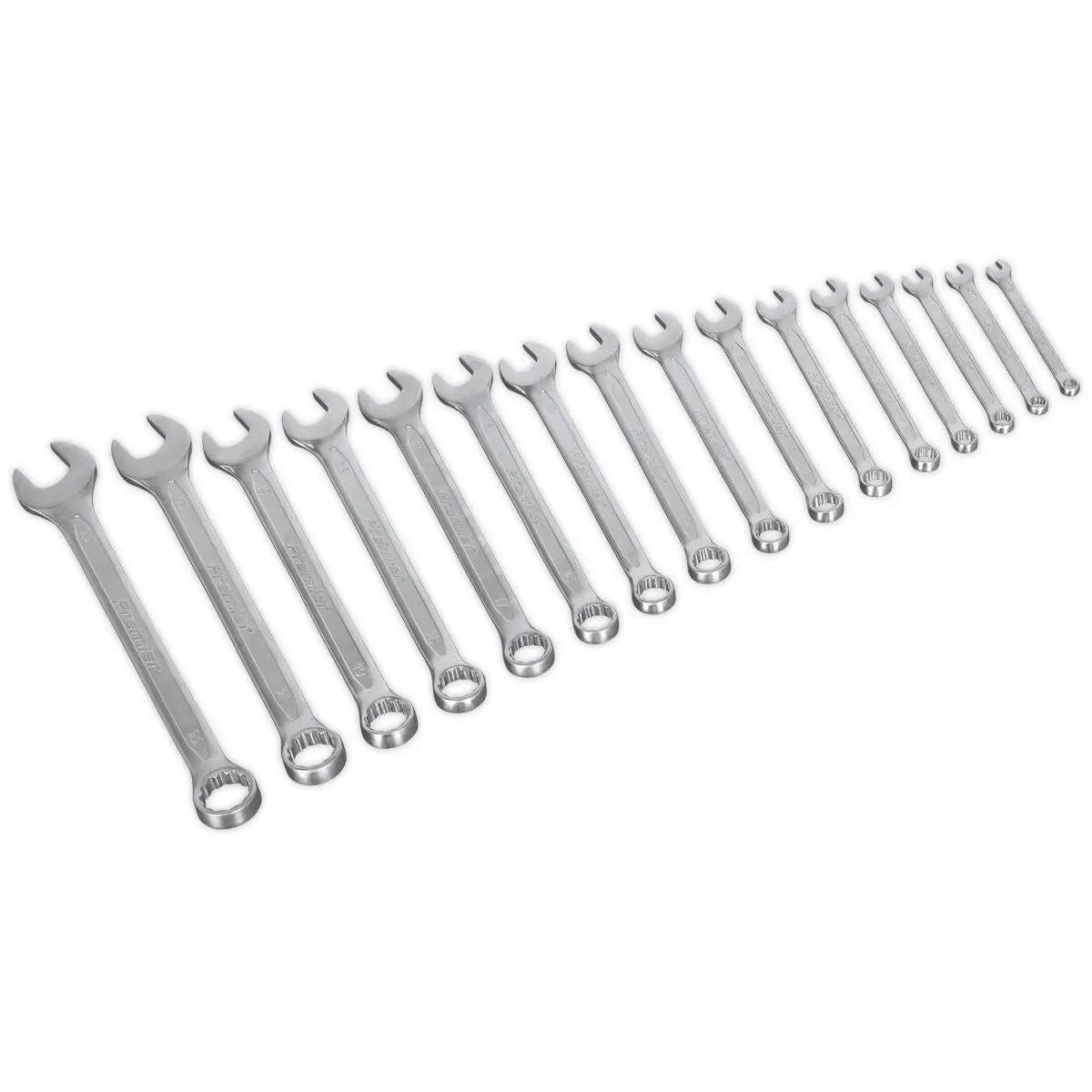 Sealey Premier 16 Piece Cold Stamped Combination Spanner Set Metric 6-22mm - Image 6