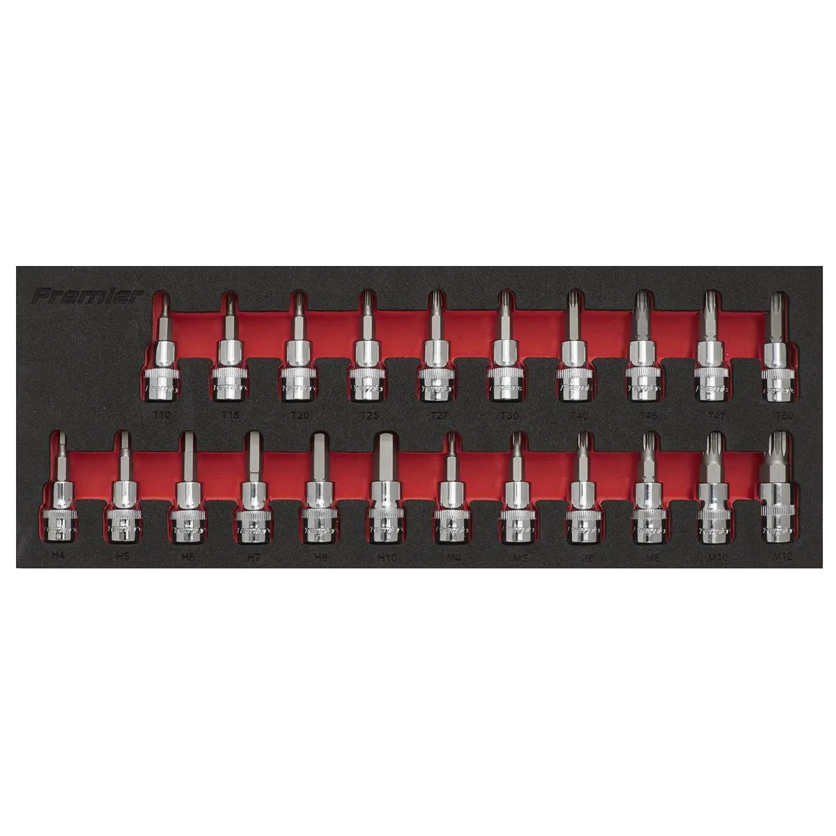 Sealey Premier Trx-Star Hex Spline Socket Bit Set in EVA Tray 22 Piece 3/8" Drive - Image 3