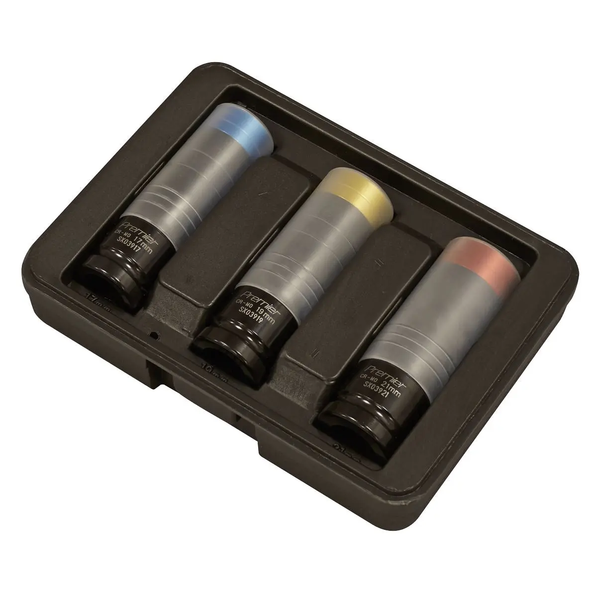 Sealey Premier 3 Piece 1/2" Drive Alloy Wheel Ultra Power Impact Socket Set Sleeved - Image 8