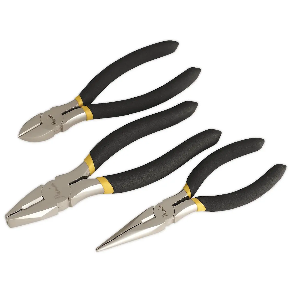 Sealey Premier 3 Piece Pliers Set Ni-Fe Finish