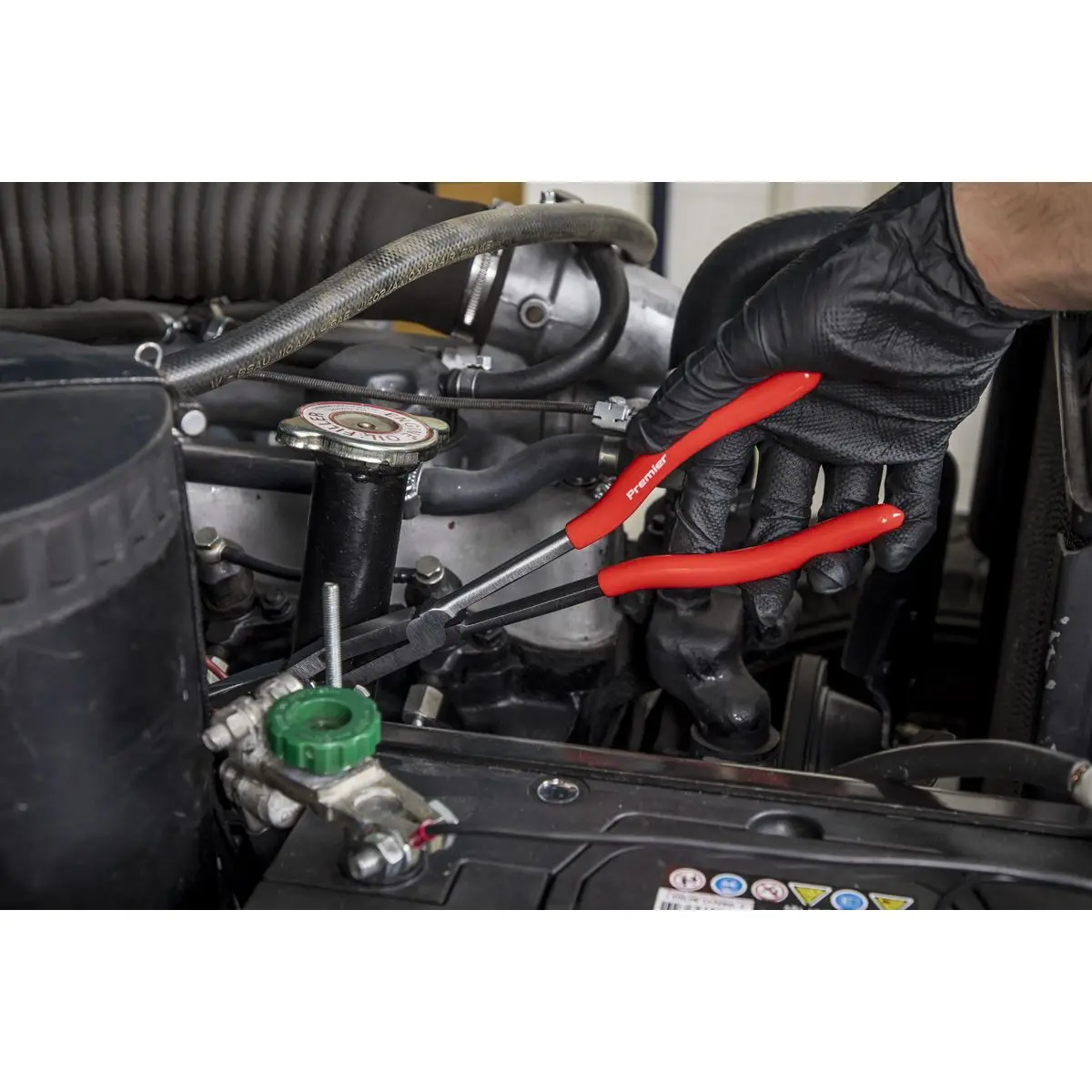 Sealey Premier 335mm Double Joint Long Reach Needle Nose Pliers 45° Engine Bay - Image 5