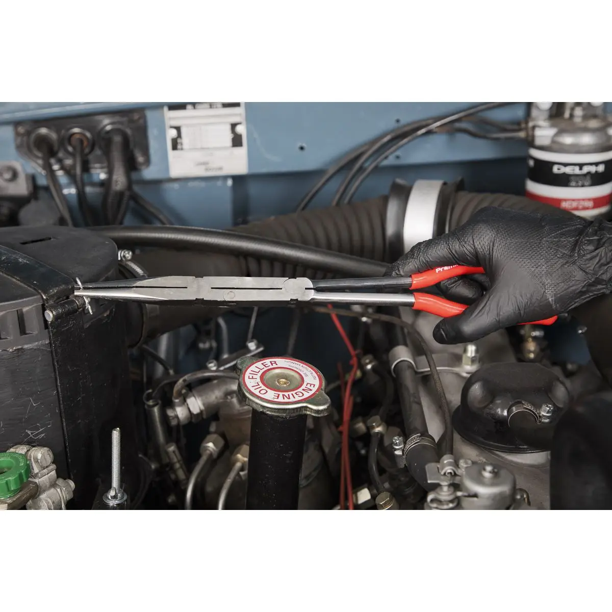 Sealey Premier 335mm Double Joint Long Reach Needle Nose Pliers Engine Bay - Image 7