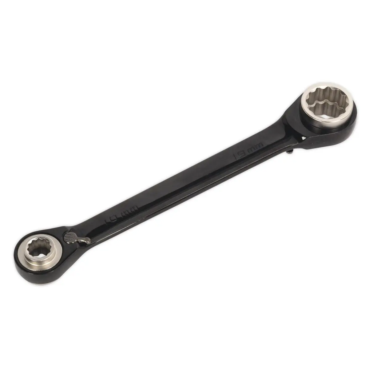 Sealey Premier 4 in 1 Reversible Ratchet Ring Spanner 10, 13, 17, 19mm Ring Design - Image 3