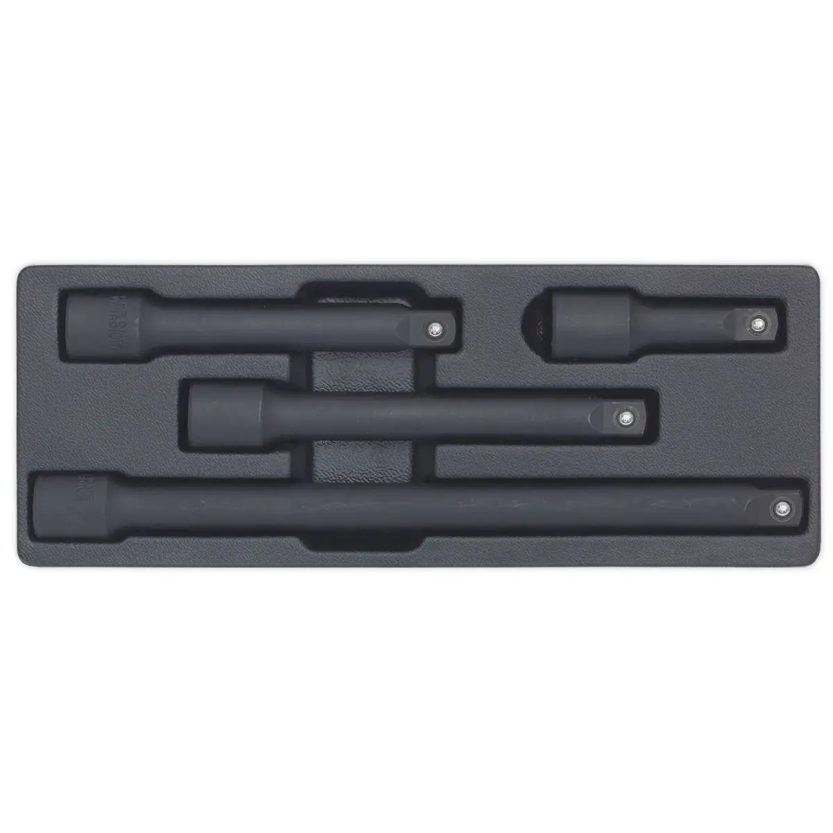 Sealey Premier 4 Piece 1/2" Drive Impact Extension Bar Set Socket 75-250mm Length - Image 5
