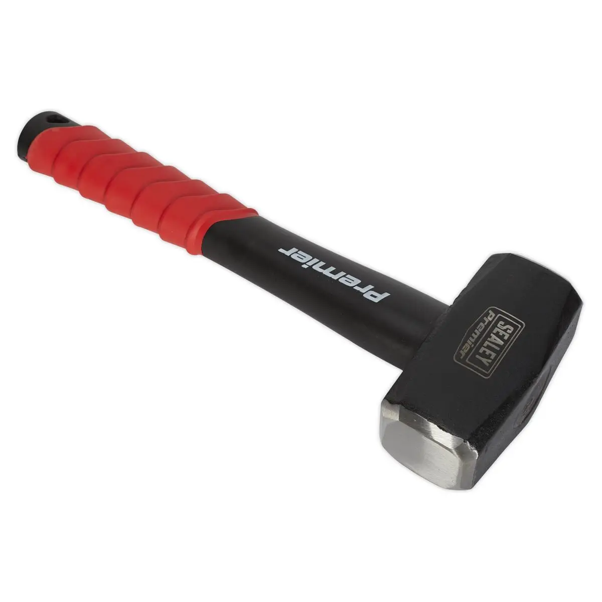 Sealey Premier Club Hammer 4lb Fibreglass Shaft Lump Carbon Steel Rubber Grip - Image 2