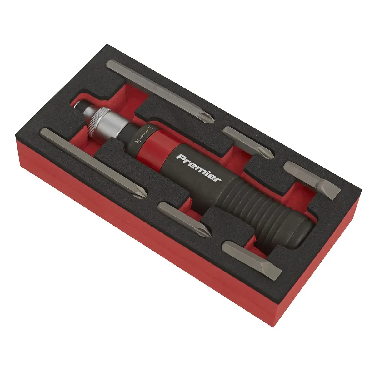 Sealey Premier 8 Piece Heavy Duty Impact Driver Set Contoured Grip Twist Reverse - Image 4