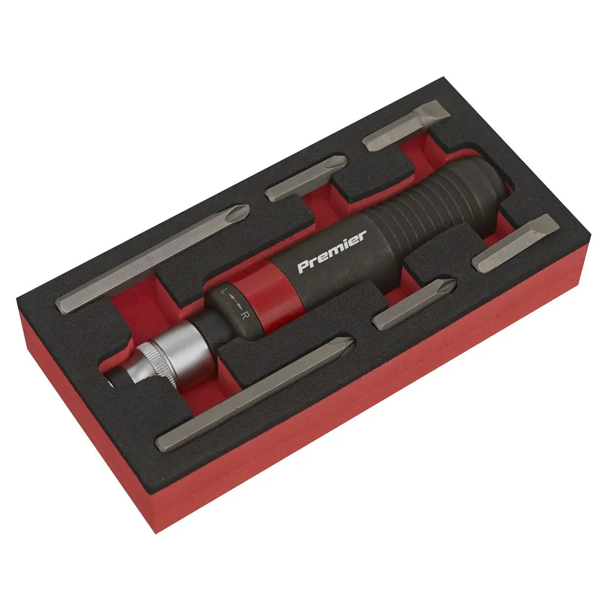 Sealey Premier 8 Piece Heavy Duty Impact Driver Set Contoured Grip Twist Reverse - Image 6