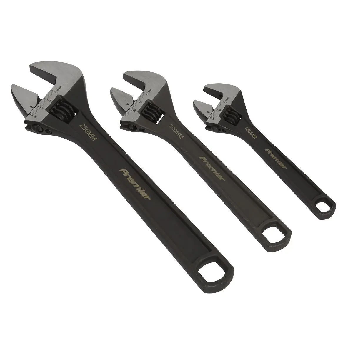 Sealey Premier Adjustable Wrench Set 3pc - Image 6