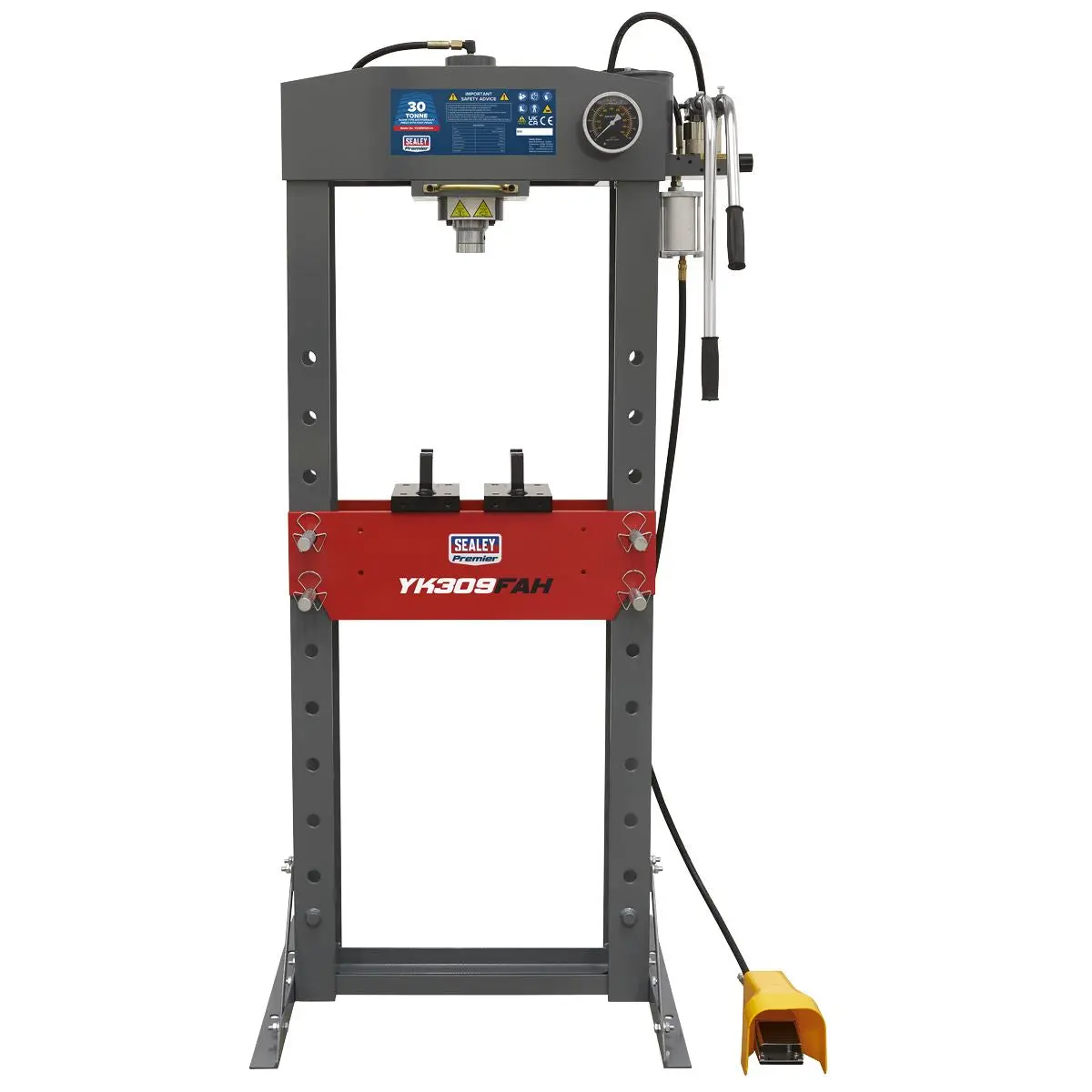 Sealey Premier Premier Air/Hydraulic Floor Type Press with Foot Pedal 30 Tonne - Image 7