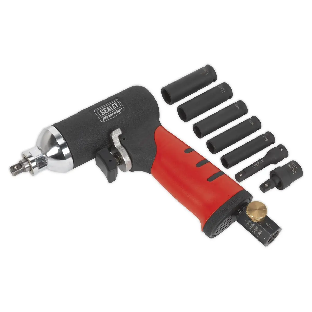 Sealey Premier Air Impact Wrench 1/4"Sq Drive Diesel Glow Plug Kit - Image 3